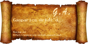 Gasparics Arkád névjegykártya